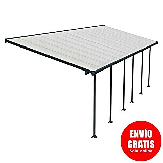 Solid Elements Marquesina adosada Feria (An x Pr: 851 x 300 cm, Gris antracita, Policarbonato, Transparente)