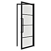 Solid Elements Binnendeur met kozijn - Staal & Blank glas - rechts (83 x 231,5 cm, Zwart, 4 vlaks, Blank glas) | BAUHAUS