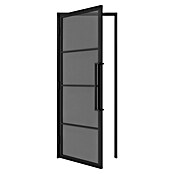 Solid Elements Binnendeur met kozijn - Staal & Rookglas - links (83 x 211,5 cm, Zwart, 4 vlaks, Rookglas) | BAUHAUS