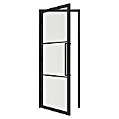 Solid Elements Binnendeur met kozijn - Staal & Blank glas - links (93 x 231,5 cm, Zwart, 3 vlaks, Blank glas) | BAUHAUS
