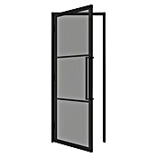 Solid Elements Binnendeur met kozijn - Staal & Rookglas - links (93 x 211,5 cm, Zwart, 3 vlaks, Rookglas) | BAUHAUS