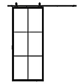 Solid Elements Schuifdeur Staal & Blank glas (100 x 235 cm, Zwart, 6 vlaks, Blank glas) | BAUHAUS