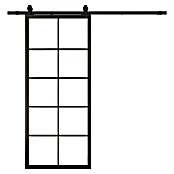 Solid Elements Schuifdeur Staal & Blank glas (100 x 215 cm, Zwart, 10 vlaks, Blank glas) | BAUHAUS