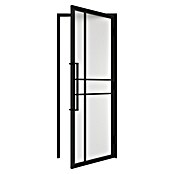 Solid Elements Binnendeur met kozijn - Staal & Mat glas - links (93 x 231,5 cm, Zwart, 6 vlaks, Mat glas) | BAUHAUS