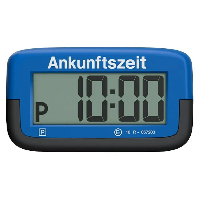 Needit Parkscheibe Automatisch Park Micro - Batterietyp: CR2032 - Elektronische Parkscheibe "Ankunftszeit" in Blau und Schwarz. Zeigt 10:00 Uhr an, ideal für PKW.