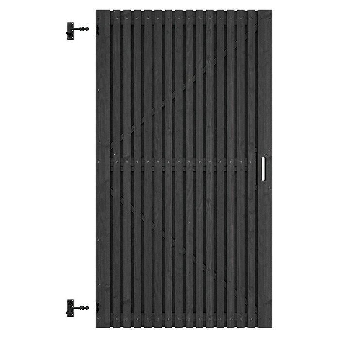 Tuinpoort Grenen Andalusië verticaal (99 x 178 cm, Zwart, Hout) | BAUHAUS