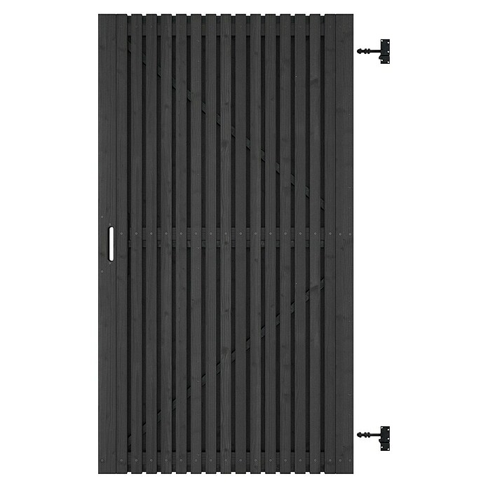 Tuinpoort Grenen Andalusië verticaal (99 x 178 cm, Zwart, Hout) | BAUHAUS