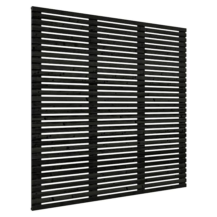Schutting Grenen enkel Andalusië (b x h: 180 x 180 cm, Hout, Zwart) | BAUHAUS