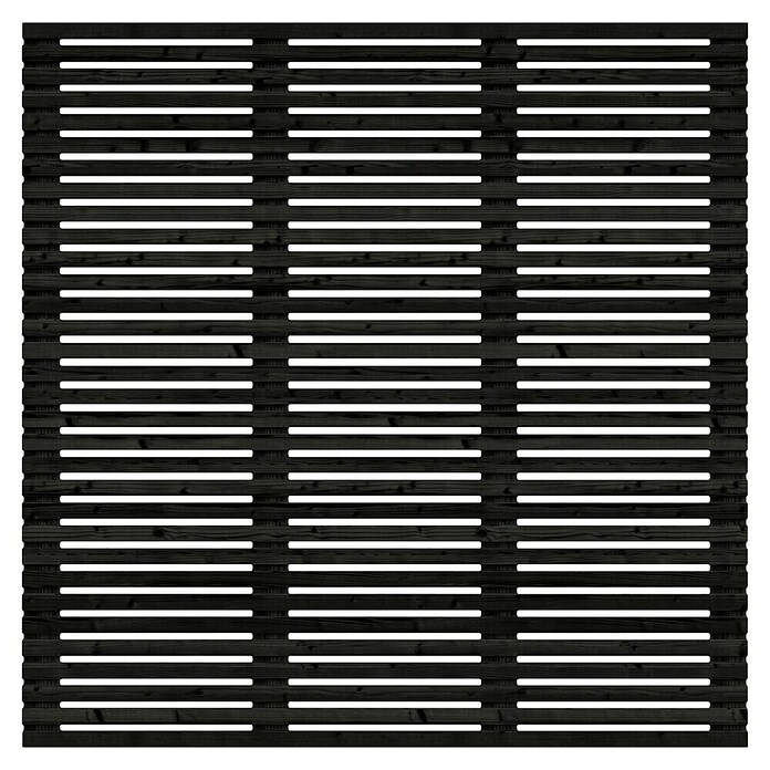 Schutting Grenen enkel Andalusië (b x h: 180 x 180 cm, Hout, Zwart) | BAUHAUS