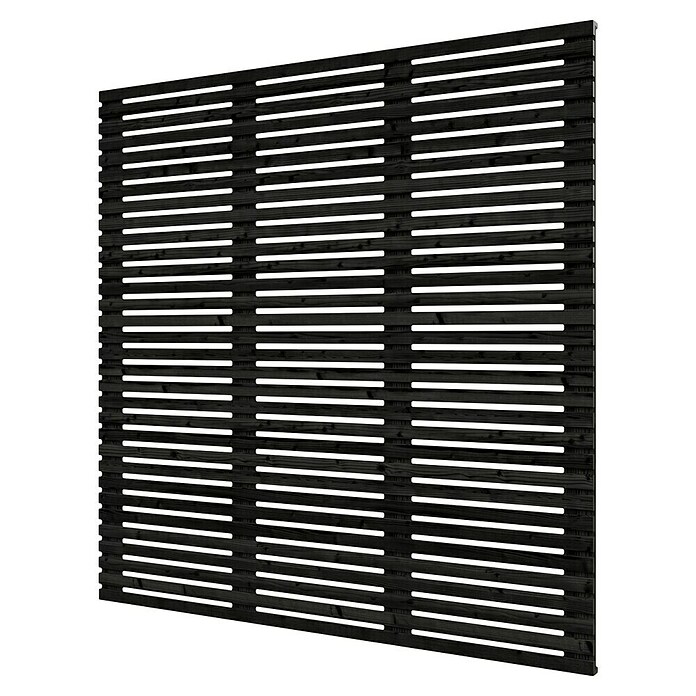 Schutting Grenen enkel Andalusië (b x h: 180 x 180 cm, Hout, Zwart) | BAUHAUS