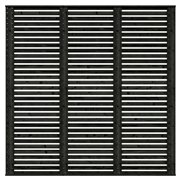Schutting Grenen enkel Andalusië (b x h: 180 x 180 cm, Hout, Zwart) | BAUHAUS