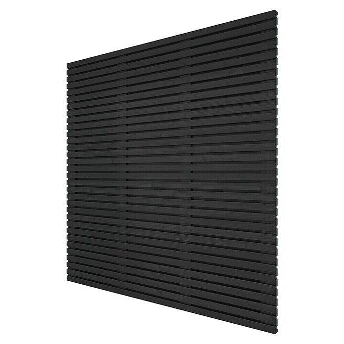Schutting Grenen Andalusië (b x h: 180 x 180 cm, Hout, Zwart) | BAUHAUS
