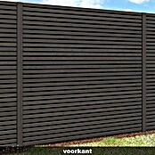 Schutting Grenen Andalusië (b x h: 180 x 180 cm, Hout, Zwart) | BAUHAUS