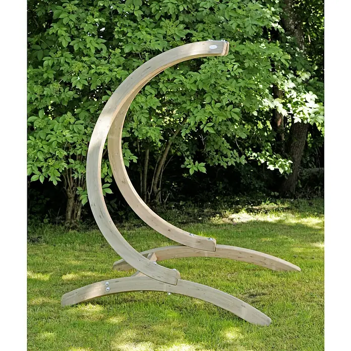 Amazonas Hängesesselgestell Globo Stand 1-Sitzer - L x B x H: 136 mm x 127 cm x 170 cm, Holz - Freistehender Hängesessel-Ständer aus Holz im Garten. Der stabile Ständer bietet eine sichere Aufhängung für Hängesessel.
