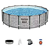 Bestway Bazen s okvirom Steel Pro Max  (Ø x V: 488 x 122 cm, Siva, 19.500 l) | BAUHAUS