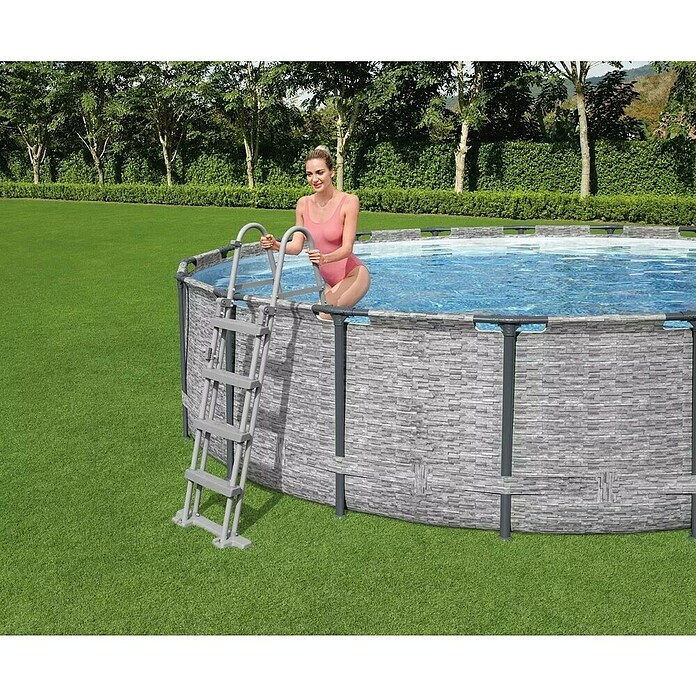 Bestway Bazen s okvirom Steel Pro Max  (Ø x V: 488 x 122 cm, Siva, 19.500 l) | BAUHAUS