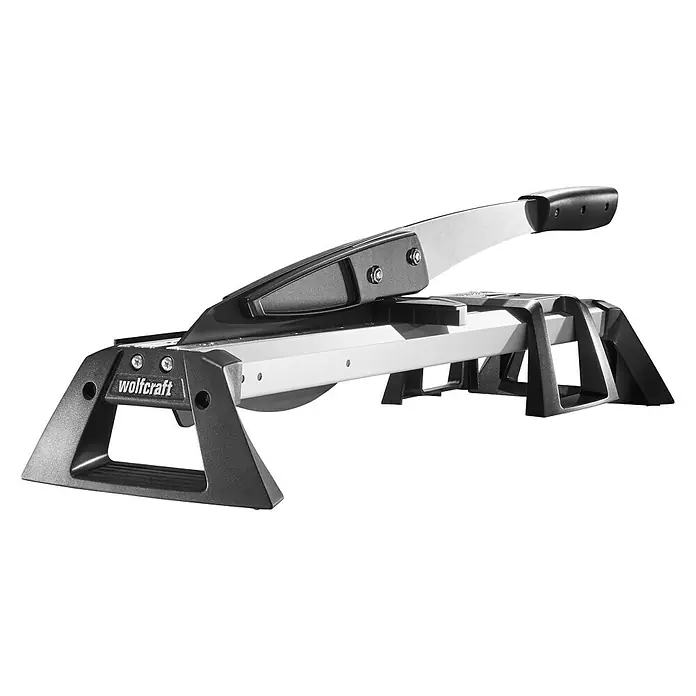 Wolfcraft Cortaláminas de parquet VLC 800 - Ancho de corte: 465 mm, Aluminio - Cortadora de laminado Wolfcraft LC 600 para cortar laminados, paneles y vinilo con precisión. Práctica y fácil de usar para cortes limpios.