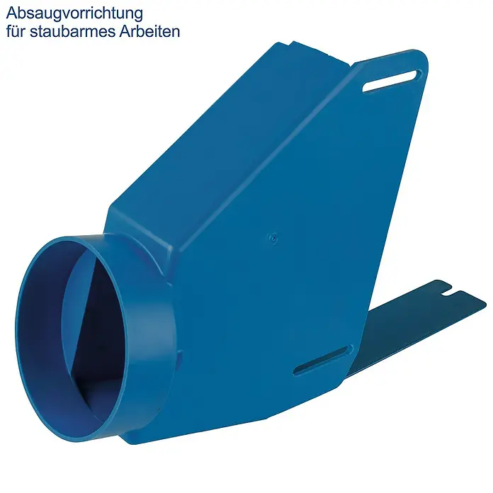 Scheppach Wippkreissäge HS550 230V - 3.000 W, Durchmesser Sägeblatt: 505 mm, Bohrung Sägeblatt: 30 mm - Absaugvorrichtung für staubarmes Arbeiten. Die blaue Absaugvorrichtung ermöglicht sauberes und effizientes Arbeiten.