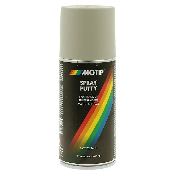 Motip Spritzspachtel - Beige, Matt, 150 ml - Dose MOTIP Sprühspachtel in Grau. Ideal zum Ausbessern von Unebenheiten und Kratzern auf Oberflächen. Leicht schleifbar für perfekte Ergebnisse.