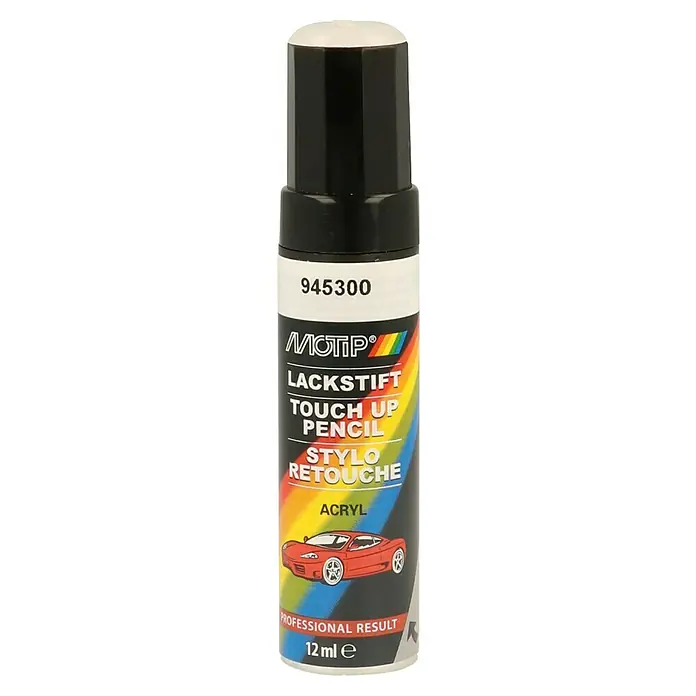 Motip Lackstift - 945300 Weiss, Glänzend, 12 ml - Motip Lackstift Touch Up Pencil zur Ausbesserung von Lackschäden. Ideal für professionelle Ergebnisse und präzise Anwendung.