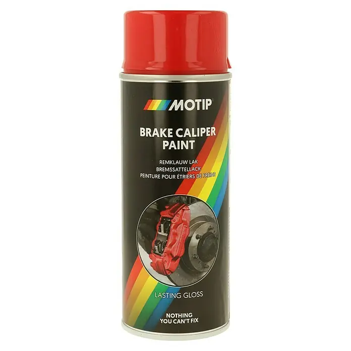 Motip Bremssattel-Lack - Rot, Glänzend, 400 ml - Dose Bremsenlack von Motip in Rot. Ideal für die optische Aufwertung von Bremsen mit dauerhaftem Glanz und einfacher Anwendung.