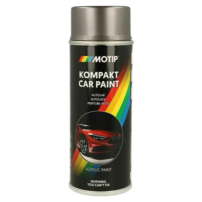 Motip Sprühlack Kompakt - 51084 Grau Metallic, 400 ml - Eine Dose MOTIP Kompakt Autolack in Grau, ideal für schnelle Reparaturen und Lackausbesserungen am Auto.
