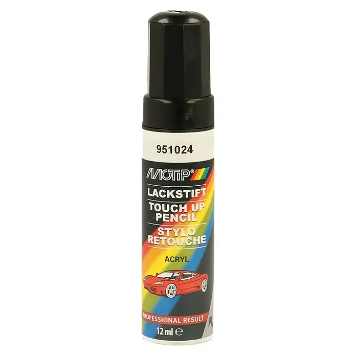 Motip Lackstift - 951024 Schwarz Metallic, 12 ml - MOTIP Lackstift Touch Up Pencil mit der Nummer 951024, ideal für professionelle Lackausbesserungen am Auto.