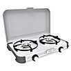 Campingaz Placa de gas (2 quemadores, 2 x 2.000 W, L x An x Al: 35 x 49 x 10 cm)