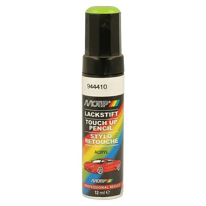 Motip Lackstift - 944410 Grün, Glänzend, 12 ml - Bild eines MOTIP Lackstiftes mit der Aufschrift "Touch Up Pencil" für professionelle Ergebnisse.