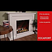 Focalpoint Chimenea eléctrica Atherstone Brick (2.000 W, Blanco, 24 x 100 x 80 cm) | BAUHAUS