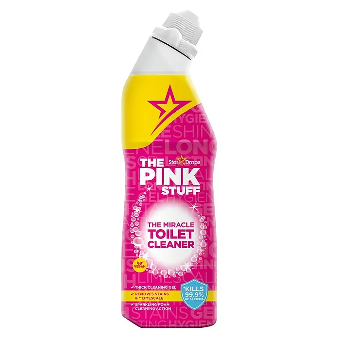 Star Drops The Pink Stuff WC-Powergel The Miracle Toilet Cleaner - 750 ml - Das Pink Stuff Miracle Toilettenreiniger Gel sorgt für eine hygienische und saubere Toilette, da es 99,9% der Bakterien abtötet.