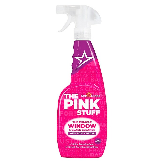 Star Drops The Pink Stuff Sredstvo za čišćenje stakla  (750 ml, Boca s prskajućom glavom) | BAUHAUS
