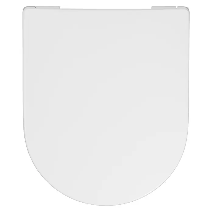 Camargue Pico WC-Sitz 4.0 - Duroplast, Weiß, Mit Absenkautomatik - Weißer Toilettensitz in rechteckiger Form mit abgerundeter Vorderseite für mehr Komfort und Hygiene im Badezimmer.
