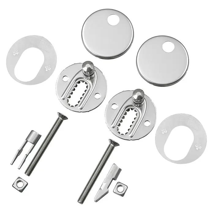 Camargue Pico WC-Sitz 4.0 - Duroplast, Weiß, Mit Absenkautomatik - Silberfarbenes WC-Sitzscharnier-Set mit Befestigungen für eine einfache und sichere Installation.