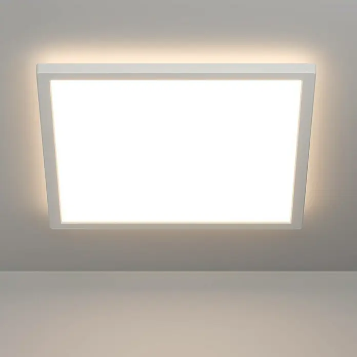 Eglo LED-Deckenleuchte Rovito-R - 17,6 W, L x B x H: 39 x 39 x 3 cm, Weiß, Tageslichtweiß - Deckenleuchte in quadratischer Form mit hellem, diffusem Licht. Das moderne Design passt gut in verschiedene Wohnräume und sorgt für gute Ausleuchtung.