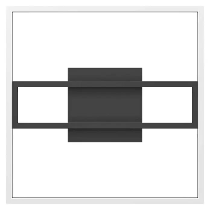 Eglo Connect LED-Deckenleuchte Calagrano-Z - 21 W, L x B x H: 45 x 45 x 5 cm, Schwarz, RGBW - Graue quadratische Wandleuchte mit rechteckigem Rahmen und schlichtem Design, ideal für moderne Innenräume.
