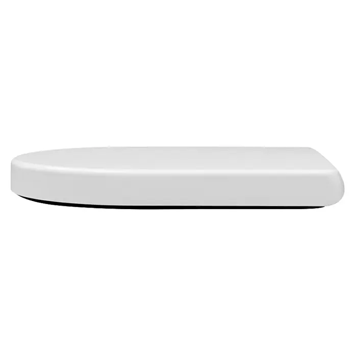 Cedo WC-Sitz Bacan - Kunststoff, Weiß, Mit Absenkautomatik - Ein weißes, abgerundetes Produkt mit einer glatten Oberfläche, ideal für minimalistische Designs. Es bietet moderne Ästhetik und vielseitige Einsatzmöglichkeiten.