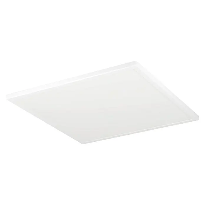 Eglo LED-Deckenleuchte Rovito-R - 17 W, L x B x H: 50 x 50 x 3,2 cm, Weiß, Tageslichtweiß - Ein helles LED-Panel, ideal für Büros oder Wohnräume, bietet eine gleichmäßige, blendfreie Ausleuchtung und eine moderne Optik.
