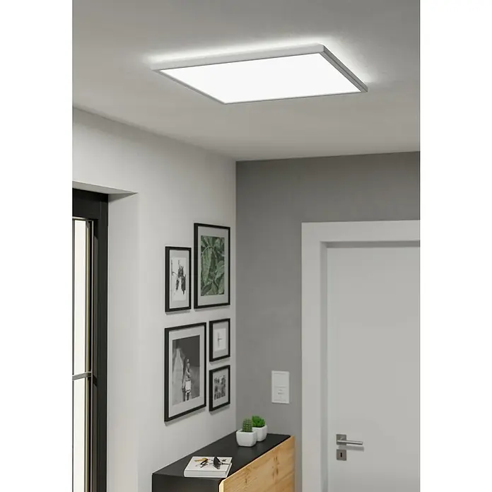 Eglo LED-Deckenleuchte Rovito-R - 17 W, L x B x H: 50 x 50 x 3,2 cm, Weiß, Tageslichtweiß - Deckenleuchte mit quadratischer Form und hellem Licht.
