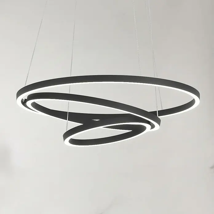 Eglo LED-Pendelleuchte rund Lobinero-Z - Ø x H: 58 x 110 cm, Kaltweiß - Elegante LED-Hängeleuchte mit modernem Ringdesign. Die Leuchte sorgt für eine stilvolle Beleuchtung und ist ein echter Hingucker.