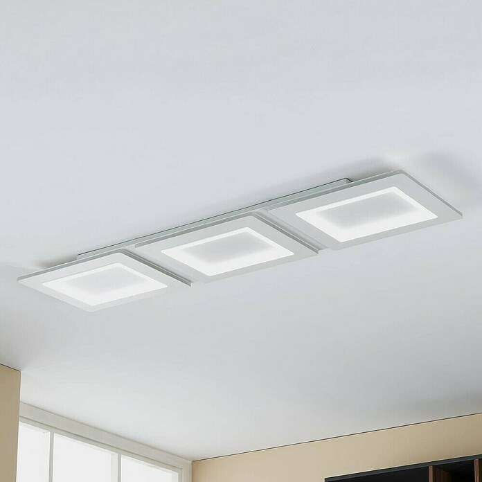 Eglo LED stropna svetilka Padrogiano  (Do x Š x V: 120 x 30 x 5 cm, Hladno bela, Jeklo, Bela, Možnost zatemnitve) | 3015 - Pendelleuchte Wohnraum | CACA - Pendelleuchte Wohnraum | CAC - Indoorleuchten | CA - Beleuchtung | C - Elektro | BAUHAUS