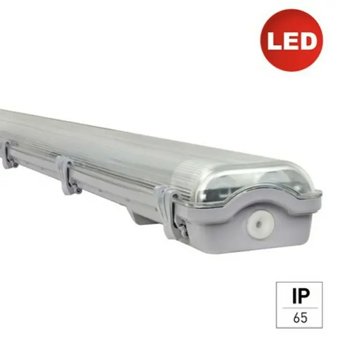 E2 elektro LED-Feuchtraumlichtleiste Classic - L x B x H: 126,8 x 8,8 x 5,2 cm, Lichtfarbe: Neutralweiß, 36 W, IP65 - LED-Feuchtraumleuchte IP65, ideal für den Einsatz in Umgebungen mit hoher Luftfeuchtigkeit, robustes Design, langlebig und energieeffizient.