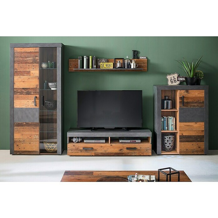 Trendteam Vitrine Indy (B x T x H: 87 x 34 x 189 cm, Braun) | BAUHAUS