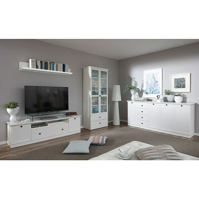 Trendteam Vitrine Baxxter (B x T x H: 81 x 41 x 196 cm, Weiß) | BAUHAUS