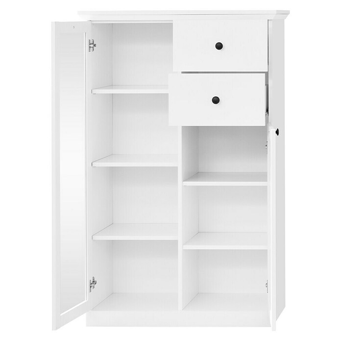 Trendteam Vitrine Baxxter (B x T x H: 81 x 41 x 129 cm, Weiß) | BAUHAUS