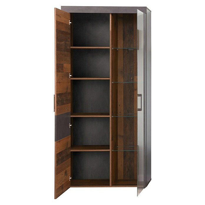 Trendteam Vitrine Indy (B x T x H: 87 x 34 x 189 cm, Braun) | BAUHAUS