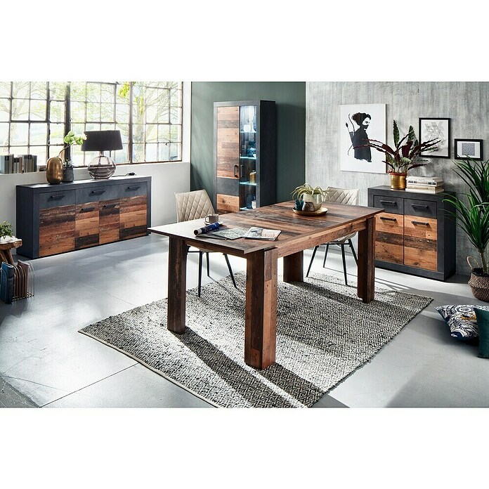 Trendteam Vitrine Indy (B x T x H: 87 x 34 x 189 cm, Braun) | BAUHAUS