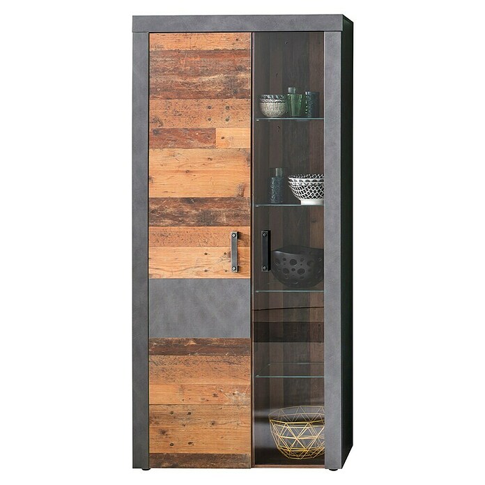 Trendteam Vitrine Indy (B x T x H: 87 x 34 x 189 cm, Braun) | BAUHAUS