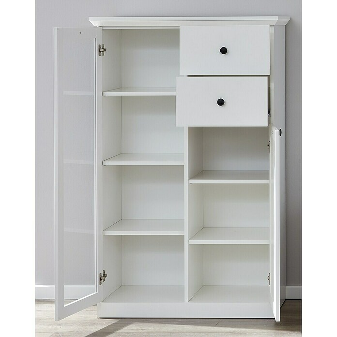 Trendteam Vitrine Baxxter (B x T x H: 81 x 41 x 129 cm, Weiß) | BAUHAUS