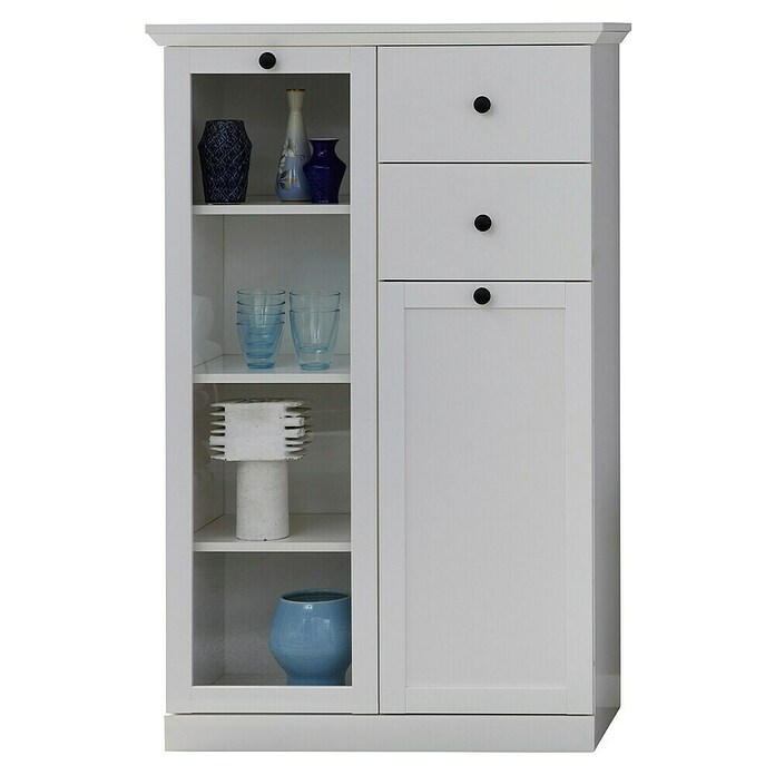 Trendteam Vitrine Baxxter (B x T x H: 81 x 41 x 129 cm, Weiß) | BAUHAUS